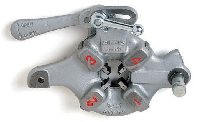 Ridgid 97050 532 1-1/8"-2"Bolt Die Head Quick-Open R.H./L.H. - Diehead, 532 1 1/8-2 Blt L/Die